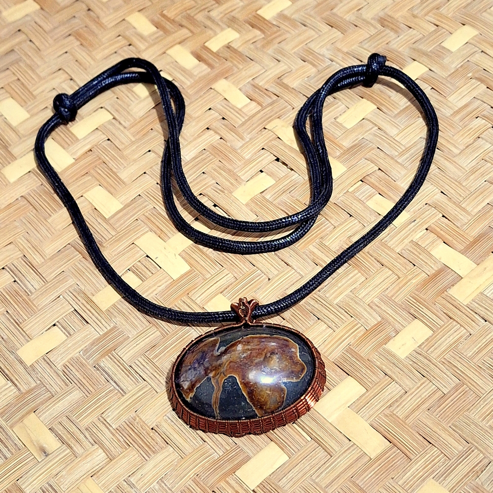 Pictorial Agate Pendant Necklace TJN - 0115 - Image 2