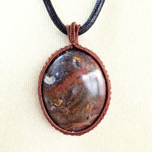 Pictorial Agate Pendant Necklace TJN - 0117